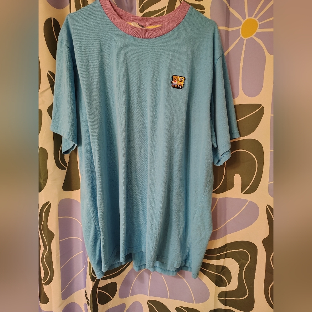 Teddy Fresh SpongeBob Blue Tee with Purple Collar